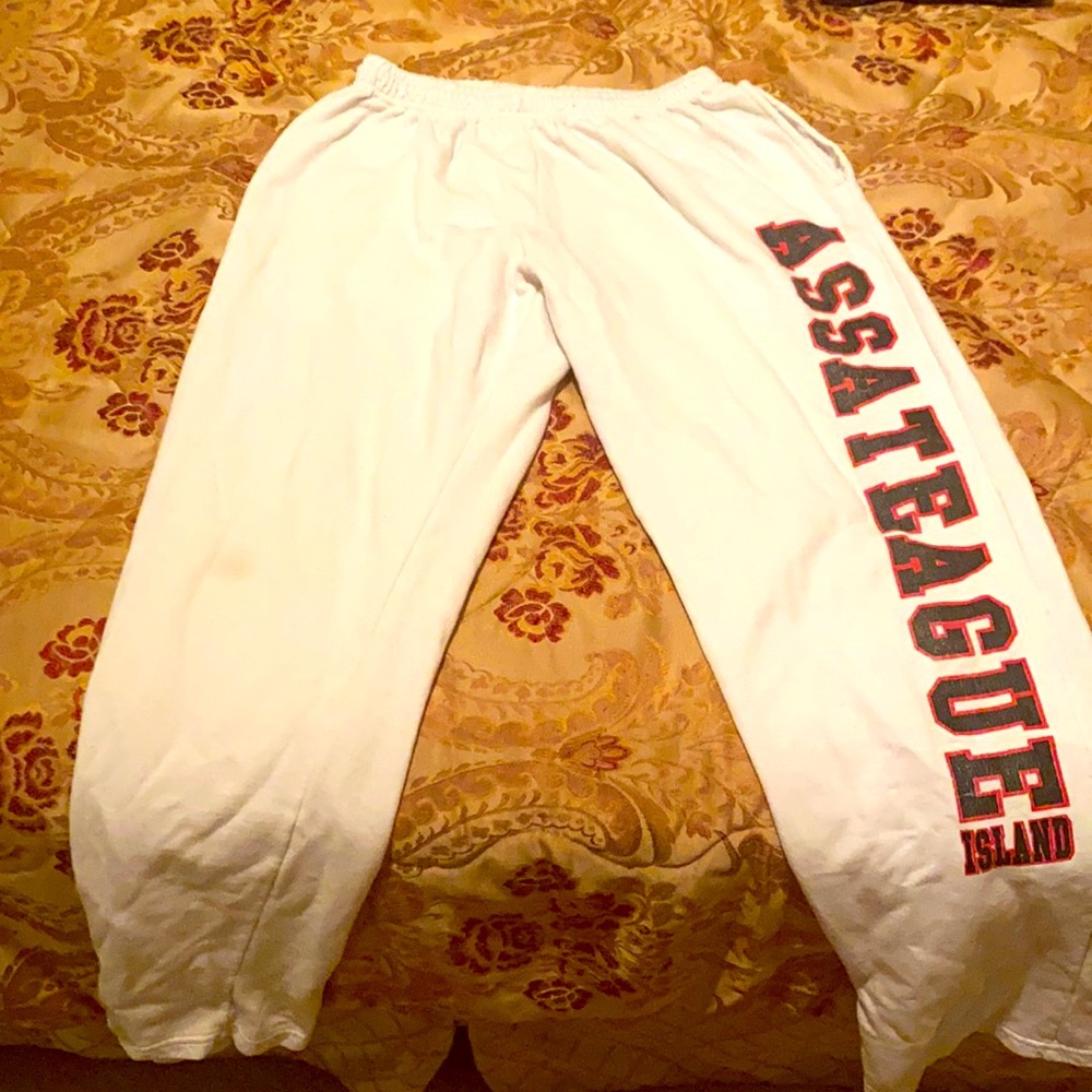 White sweat pants